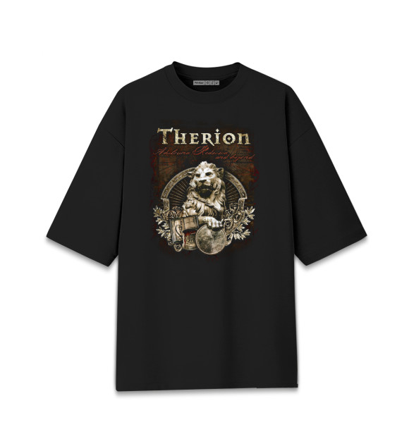 Мужская футболка оверсайз с изображением Therion цвета Черный