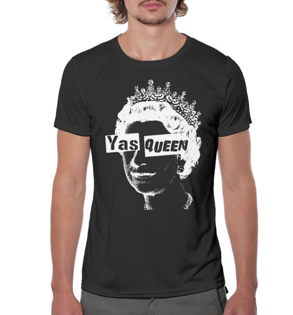 Мужская футболка с изображением Yas Queen цвета Белый