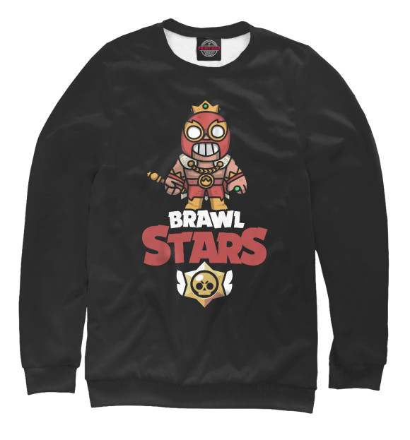 Свитшот для девочек с изображением Brawl Stars цвета Белый