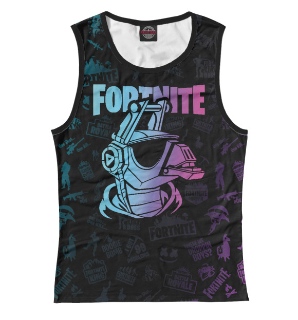 Женская майка с изображением Fortnite цвета Белый