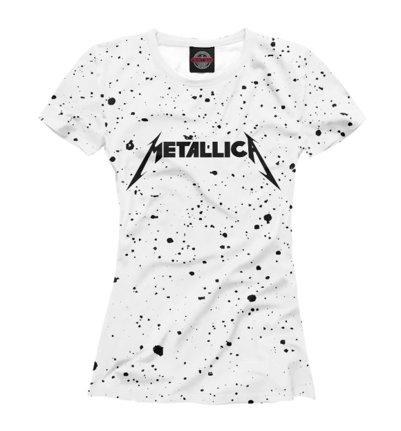 Футболка для девочек с изображением Metallica / Металлика цвета Белый