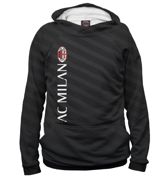 Мужское худи с изображением AC Milan цвета Белый