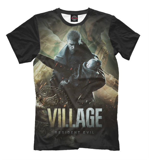 Мужская футболка с изображением Resident Evil Village цвета Белый