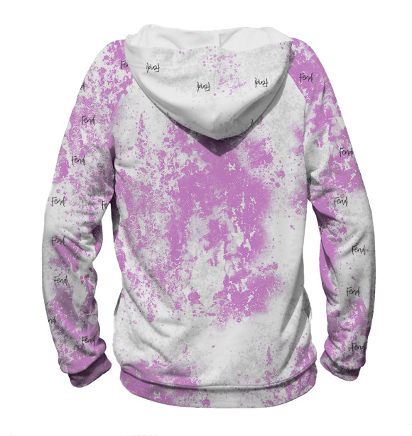 Женское худи с изображением На мне только Fendi худи цвета Белый