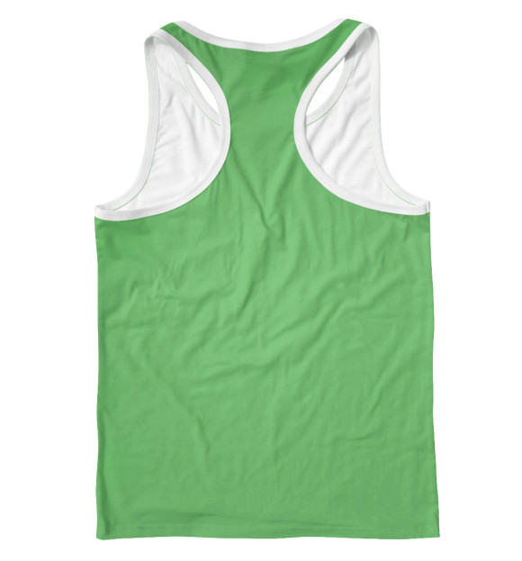 Мужская майка-борцовка с изображением Сердитый котёнок цвета Белый