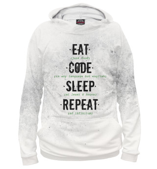 Худи для мальчика ·Eat·Code·Sleep·Repeat·