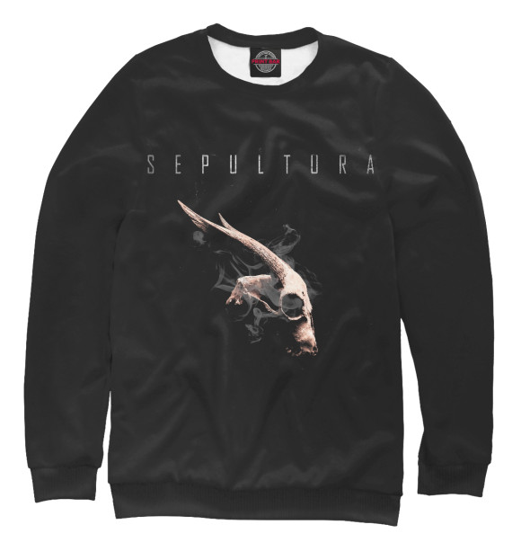 Свитшот для девочек с изображением Sepultura цвета Белый