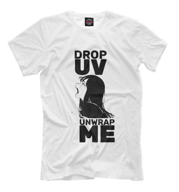 Футболка для мальчиков с изображением Drop UV UnWrap ME цвета Белый
