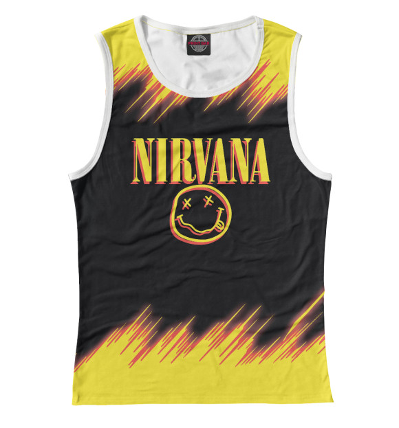 Майка для девочки с изображением Nirvana цвета Белый