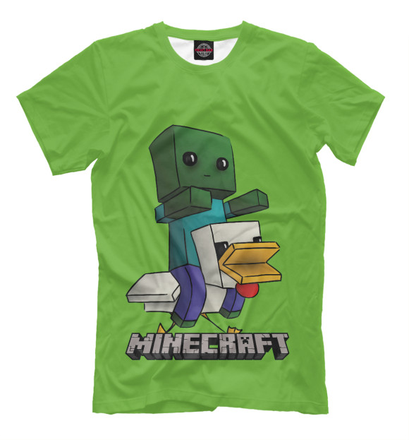Мужская футболка с изображением Minecraft цвета Белый