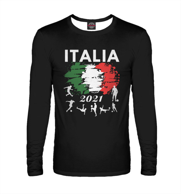 Мужской лонгслив с изображением Italia 2021 цвета Белый