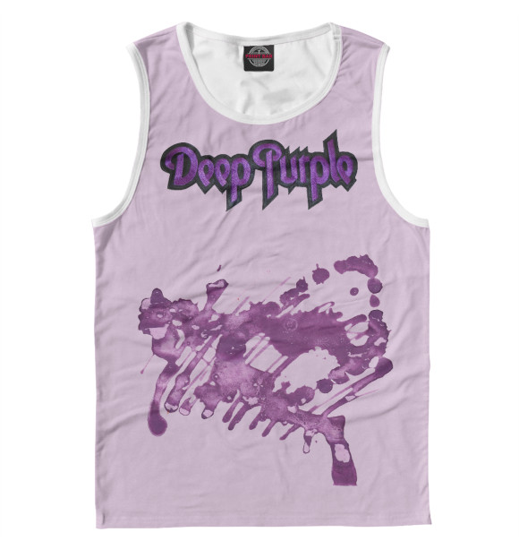 Мужская майка с изображением Deep purple цвета Белый