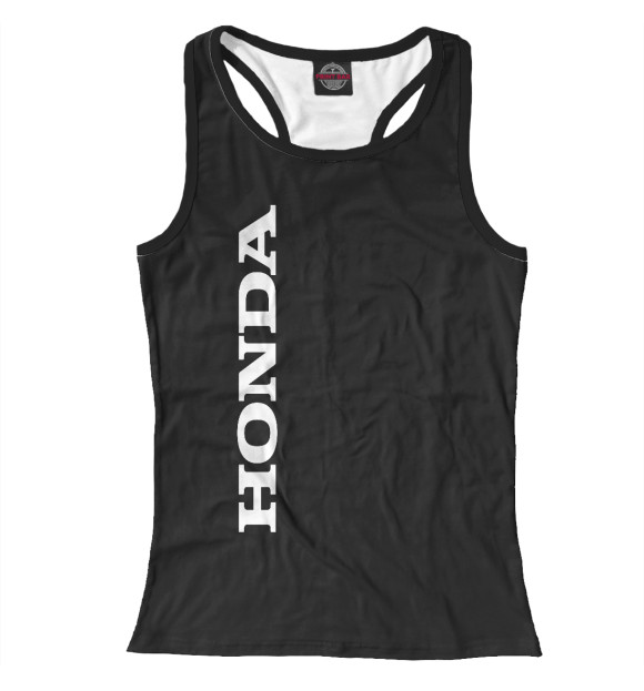 Женская майка-борцовка с изображением Honda цвета Белый