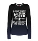 Женский лонгслив Drink Beer Play Hockey