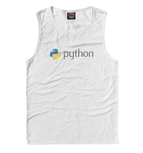 Майка для мальчика с изображением Python Logo цвета Белый