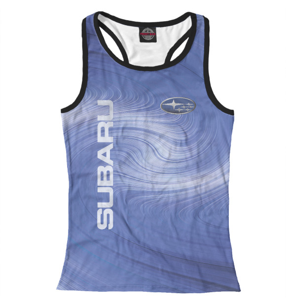 Женская майка-борцовка с изображением Subaru цвета Белый