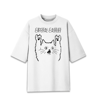 Мужская футболка оверсайз Crystal Castles - Rock Cat