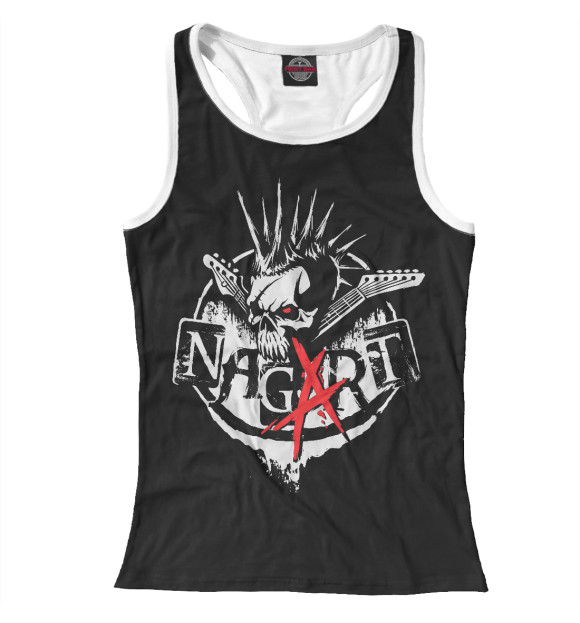 Женская майка-борцовка с притом Nagart цвета Белый Женская майка-борцовка с изображением Nagart цвета Белый