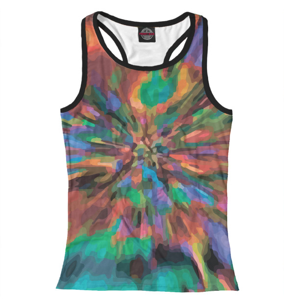 Женская майка-борцовка с изображением Иллюзия цвета Белый