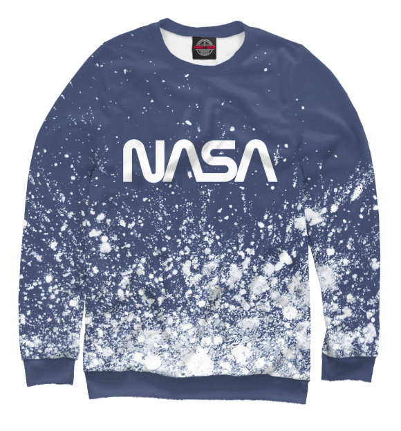 Женский свитшот с изображением Nasa / Наса цвета Белый