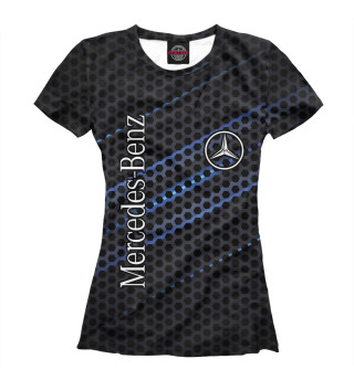 Женская футболка Mercedes logo neon