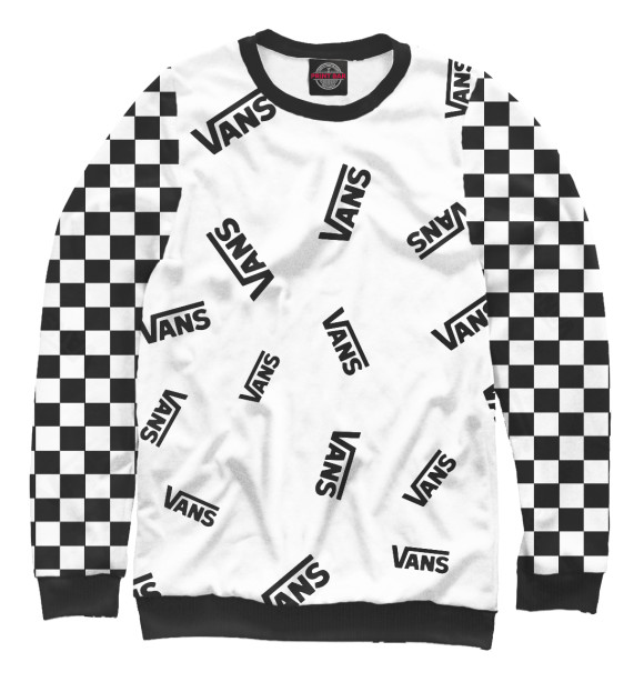 Свитшот для девочек с изображением Vans цвета Белый