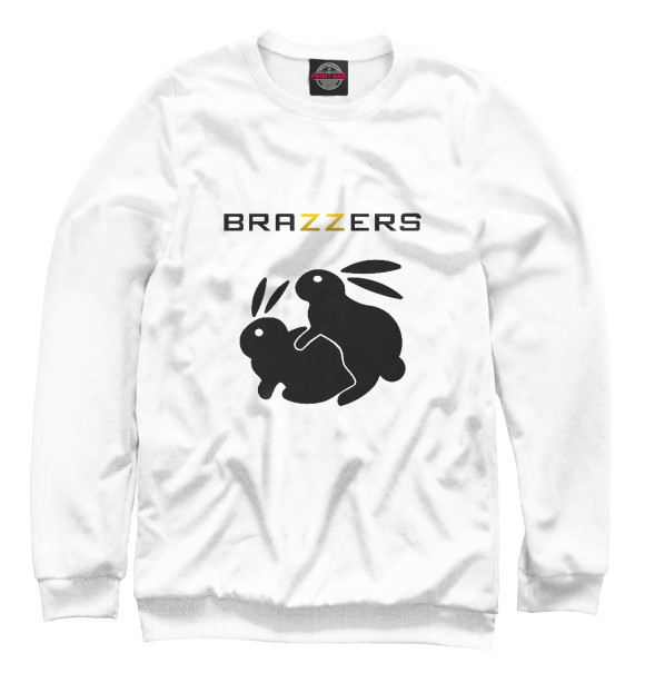 Женский свитшот с изображением Brazzers цвета Белый