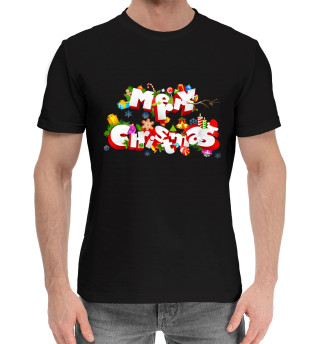 Хлопковая футболка для мальчиков Merry Christmas