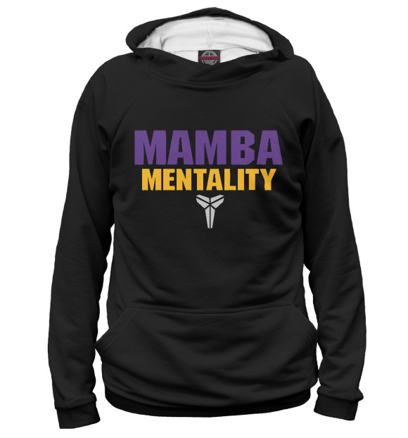 Женское худи с изображением Mamba Mentality цвета Белый