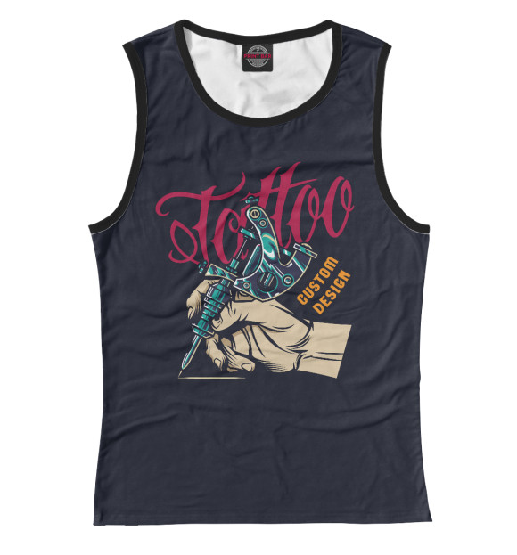 Майка для девочки с изображением Тату цвета Белый