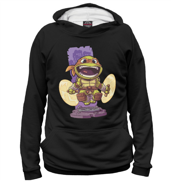 Женское худи с изображением Ninja Turtles цвета Белый