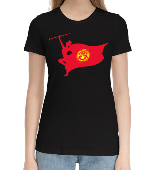 Женская хлопковая футболка Кыргызстан