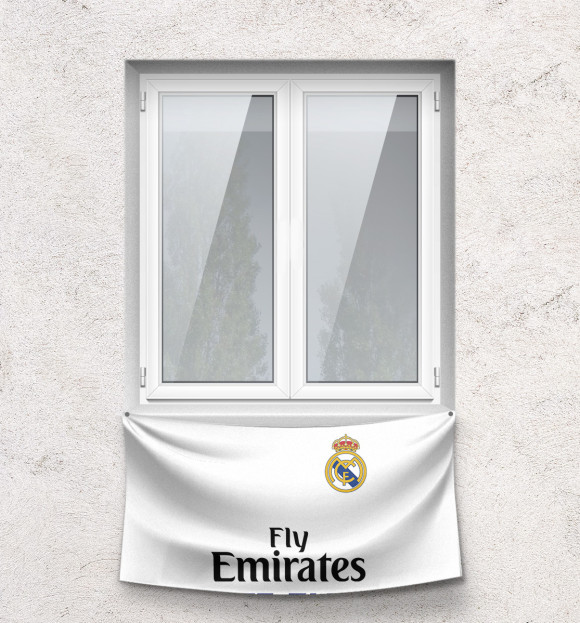 Флаг с изображением Форма Реал Мадрид цвета Белый