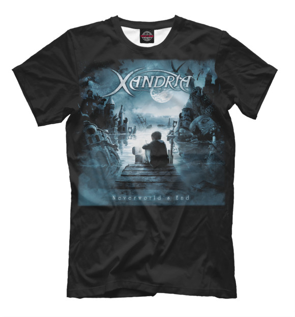 Мужская футболка с изображением Xandria цвета Белый
