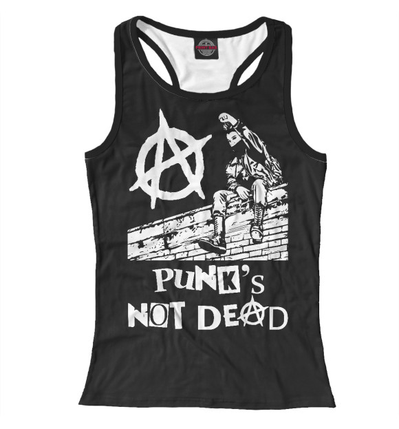 Женская майка-борцовка с изображением Анархия цвета Белый