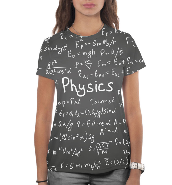 Женская футболка с изображением Science цвета Белый
