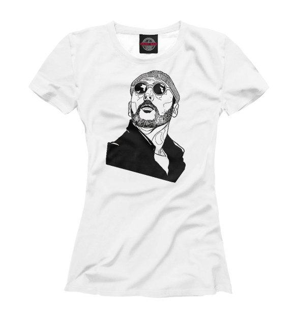 Женская футболка с изображением Jean Reno цвета Белый