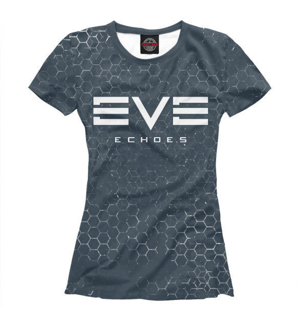 Женская футболка с изображением Eve Echoes / Ив Эхо цвета Белый