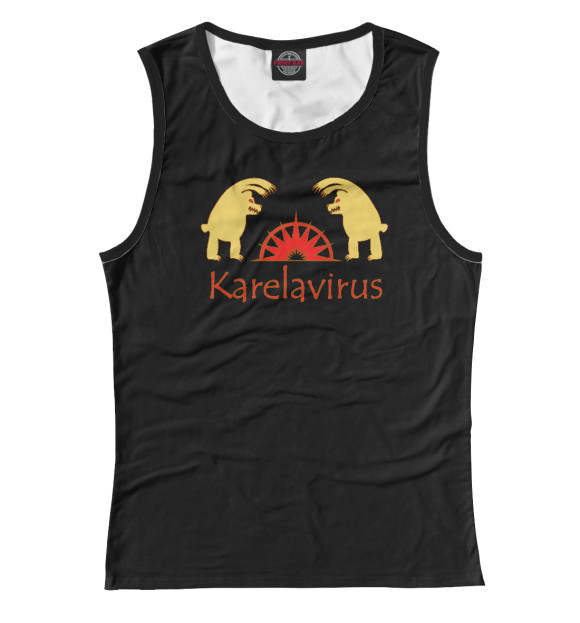 Майка для девочки с изображением Karelavirus цвета Белый