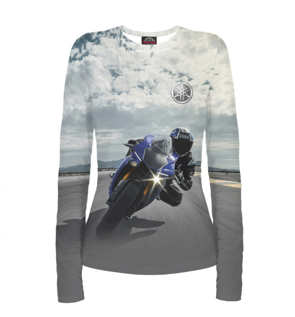 Женский лонгслив с изображением Yamaha цвета Белый