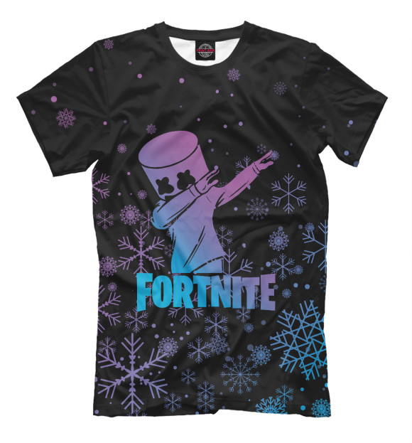 Футболка для мальчиков с изображением Fortnite новогодний цвета Белый