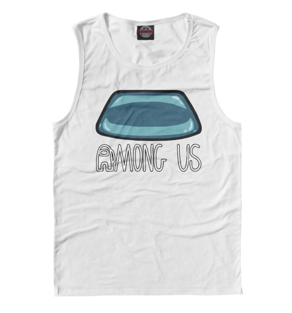 Мужская майка с притом Among Us цвета Белый Мужская майка с изображением Among Us цвета Белый
