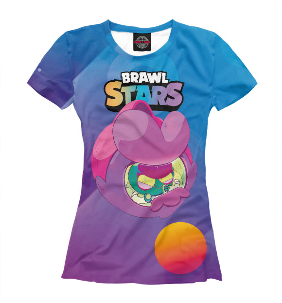 Футболка для девочек с изображением BrawlStars Ева Eve цвета Белый