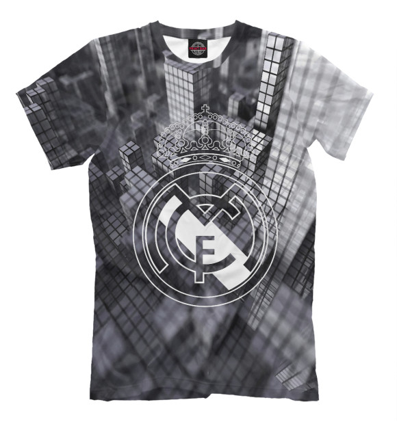 Мужская футболка с изображением Real Madrid / Реал Мадрид цвета Белый