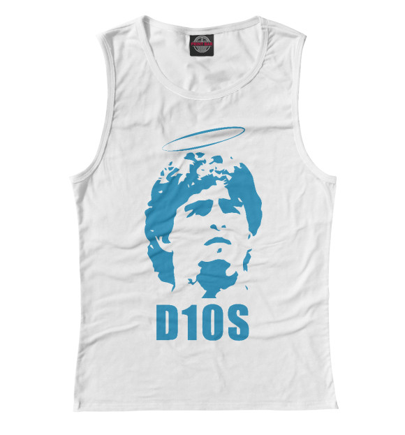 Майка для девочки с изображением Diego Maradona цвета Белый