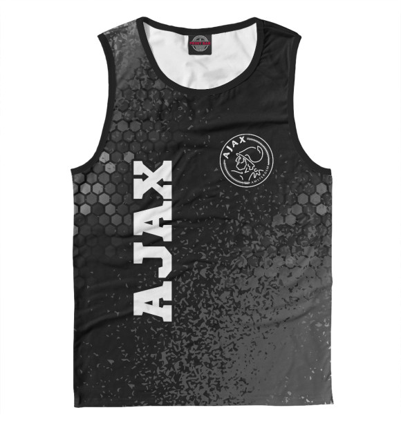 Мужская майка с изображением Ajax Sport Black (noise) цвета Белый