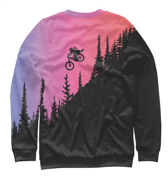 Женский свитшот с изображением Downhill Rider цвета Белый