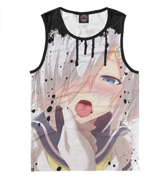 Мужская майка с изображением Ahegao цвета Белый