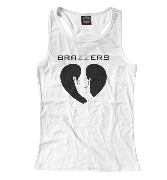 Женская майка-борцовка с изображением Brazzers цвета Белый