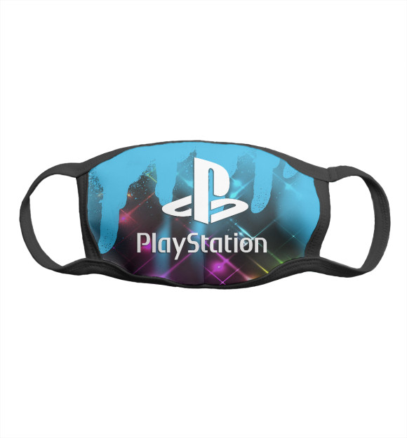 Маска тканевая с изображением Playstation цвета Белый